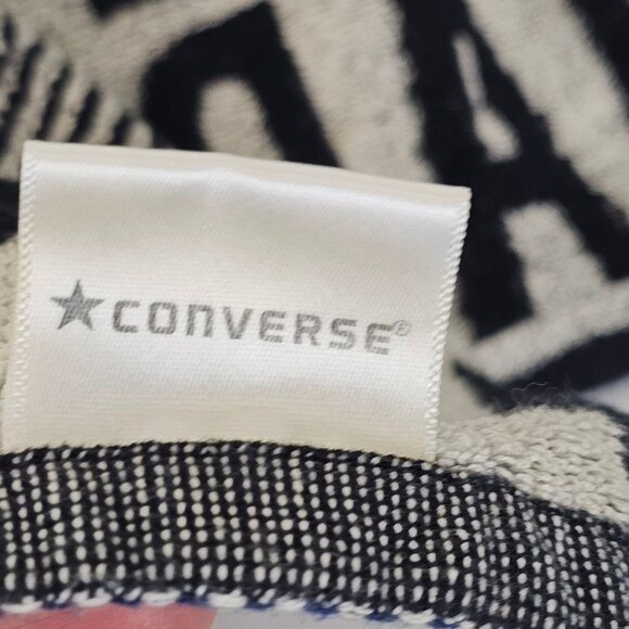 Converse All Star Retro Y2K Reversible Navy/White Terry Cloth Scarf Winter Punk - Picture 4 of 8